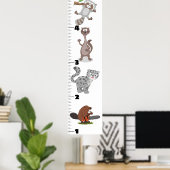 Poster Caricature d'animaux amusants graphique de croissa (Bureau à domicile)