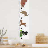 Poster Caricature d'animaux amusants graphique de croissa (Cuisine)