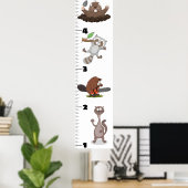 Poster Caricature d'animaux amusants graphique de croissa (Bureau à domicile)