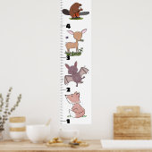 Poster Caricature d'animaux amusants graphique de croissa (Cuisine)