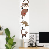 Poster Caricature d'animaux amusants graphique de croissa (Bureau à domicile)