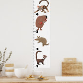 Poster Caricature d'animaux amusants graphique de croissa (Cuisine)