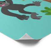 Poster Caricature de bébé gorille joyeux (Coin)