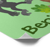 Poster Caricature de bébé gorille joyeux (Coin)