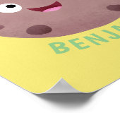 Poster Caricature de biscuit à puce en chocolat (Coin)