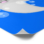 Poster Caricature de bulles de narval joyeux (Coin)