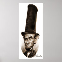 Caricature de chapeau haut-de-forme d'Abe Lincoln