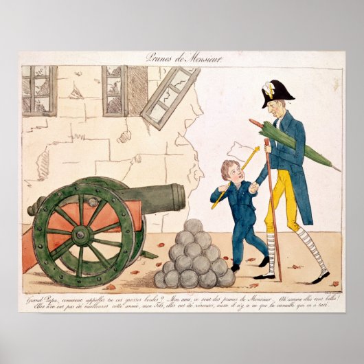 Poster Caricature de Charles X et Henri Duc de (Devant)