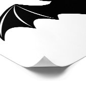 Poster Caricature de chauve-souris à halloween (Coin)
