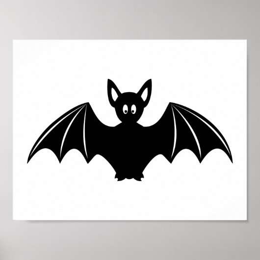Poster Caricature de chauve-souris à halloween (Devant)