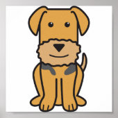 Poster Caricature de Chien Airedale Terrier (Devant)