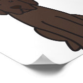 Poster Caricature de chien de Labrador Retriever (Coin)
