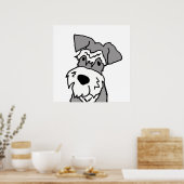 Poster Caricature de Chien Schnauzer Miniature Cute (Cuisine)