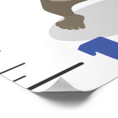 Poster Caricature de croissance des animaux safari mignon (Coin)