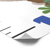 Poster Caricature de croissance des animaux safari mignon (Coin)