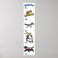 Caricature de croissance des animaux safari mignon
