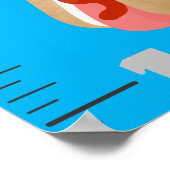 Poster Caricature de croissance des repas préférés (Coin)