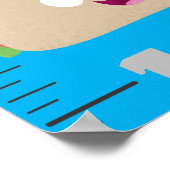 Poster Caricature de croissance des repas préférés (Coin)