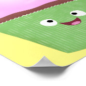 Poster Caricature de cupcake joyeux (Coin)