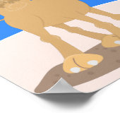 Poster Caricature de dromadaire joyeux et souriant (Coin)