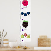 Poster Caricature de fruits mignons graphique de croissan (Cuisine)