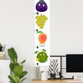 Poster Caricature de fruits mignons graphique de croissan (Bureau à domicile)