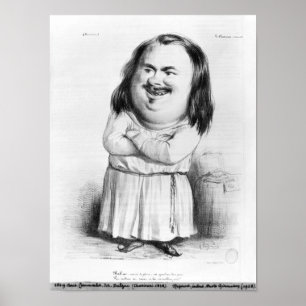 Poster Caricature de Honore de Balzac