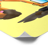 Poster Caricature de la pelle orange (Coin)