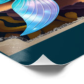 Poster Caricature de la reine Sirène magique (Coin)