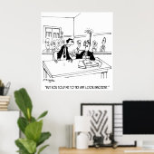 Poster Caricature de l'avocat 5299 (Bureau à domicile)