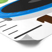 Poster Caricature de légumes mignons illustration graphiq (Coin)