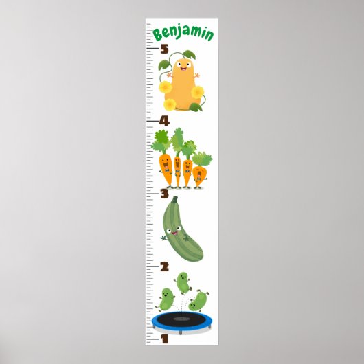 Poster Caricature de légumes mignons illustration graphiq (Devant)