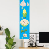 Poster Caricature de légumes mignons illustration graphiq (Bureau à domicile)