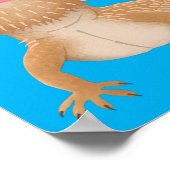 Poster Caricature de lézard de dragon à barbe (Coin)