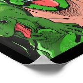 Poster Caricature de M. Iguana Tongue Out Funny Lizard Wr (Coin)