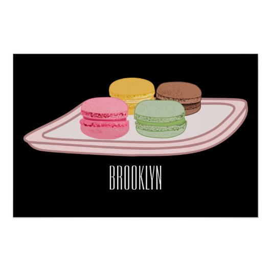 Poster Caricature de Macaron (Devant)