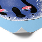 Poster Caricature de nudibranche bleu mignon (Coin)