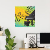 Poster Caricature de piano (Bureau à domicile)