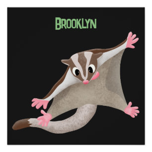 Poster Caricature de planeur de sucre joyeux