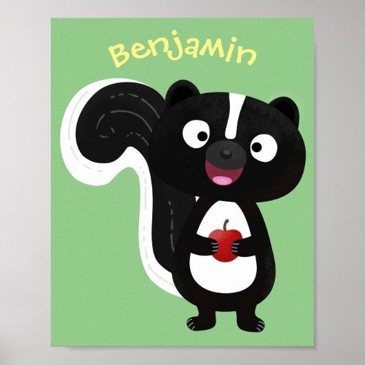 Poster Caricature de skunk jote happy (Devant)
