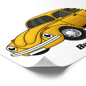 Poster Caricature de voiture classique (Coin)