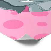 Poster Caricature d'éléphant (Coin)