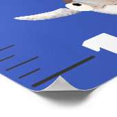 Poster Caricature des créatures marines de poissons migno (Coin)