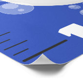 Poster Caricature des créatures marines de poissons migno (Coin)