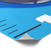 Poster Caricature des créatures marines de poissons migno (Coin)