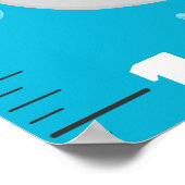 Poster Caricature des créatures marines de poissons migno (Coin)