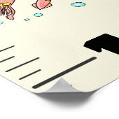 Poster Caricature des créatures marines de poissons migno (Coin)