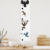 Poster Caricature d'oiseaux amusant mignon graphique de c (Cuisine)