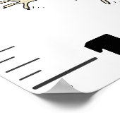 Poster Caricature d'oiseaux amusant mignon graphique de c (Coin)