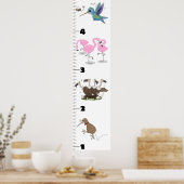 Poster Caricature d'oiseaux amusant mignon graphique de c (Cuisine)